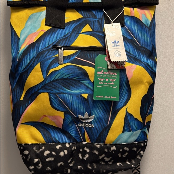 Adidas x The Farm (RIO) Roll-Top Backpack Brazilian Beautiful Forest - Picture 1 of 8